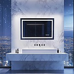 Zrkadlo LED 90x60cm PRO SQR BLUETOOTH – Obrázok 7