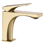 Umývadlová batéria PREMIUM REA Joe Brush Gold low – Obrázok 7
