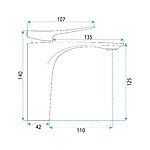 Umývadlová batéria PREMIUM REA Vision Chrome Low – Obrázok 7