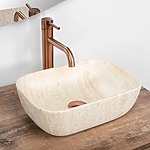 Umývadlo na dosku REA BELINDA MINI TRAVERTINE MATT – Obrázok 7