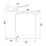Umývadlová batéria PREMIUM REA Prime Chrome Low – Obrázok 8