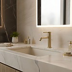 Umývadlová batéria REA Foster Brush Gold Low – Obrázok 8