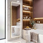 Zrkadlo LED Classico 60x170cm Brush Gold – Obrázok 5
