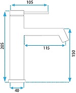 Umývadlová batéria REA Foss Nickel Brush Low – Obrázok 9