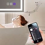 Zrkadlo LED 90x60cm PRO SQR BLUETOOTH – Obrázok 9