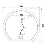 Zrkadlo LED 70cm Fabio – Obrázok 9