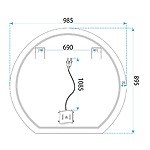 Zrkadlo LED 100cm Fabio – Obrázok 9