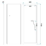 Zrkadlo LED Classico 60x170cm Black – Obrázok 8