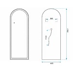 Zrkadlo LED Orbit 60x170cm White – Obrázok 9
