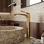 Umývadlová batéria PREMIUM REA Vision Gold High – Obrázok 7