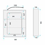 Zrkadlová skrinka s LED osvetlením Rea Zenit 70x50cm – Obrázok 9