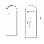 Zrkadlo LED Orbit 60x170cm Black – Obrázok 10