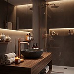Umývadlový faucet Rea Venti  Brush Copper vysoký – Obrázok 10