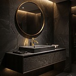 Umývadlová batéria Venti Gold Low – Obrázok 2