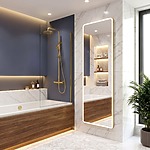 Zrkadlo LED Classico 60x170cm Brush Gold – Obrázok 3