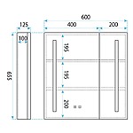 Zrkadlová skrinka s LED osvetlením M1015-60 60x65 – Obrázok 10