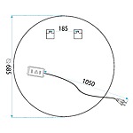 Zrkadlo LED 70cm BAS – Obrázok 10