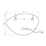 Zrkadlo LED 70x100cm FOG – Obrázok 10