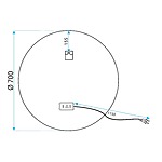 Zrkadlo LED 70cm MMJ Black – Obrázok 10