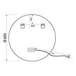 Zrkadlo LED 80cm MMJ Black – Obrázok 10