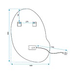Zrkadlo LED 80x60cm CLOUD C – Obrázok 10