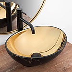 Umývadlo na dosku REA Sofia in Gold marble black – Obrázok 10