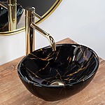 Umývadlo na dosku Rea Sofia Mini Black Marble Shiny – Obrázok 10