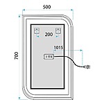 Zrkadlo LED ZONE 70x50  BRUSH NICKEL – Obrázok 10