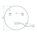 Zrkadlo LED BLUETOOTH FFJ 80cm – Obrázok 11