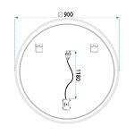 Zrkadlo LED 90cm FFJ90 – Obrázok 11