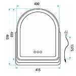 Zrkadlo LED GLAM White 40x45cm – Obrázok 11