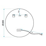 Zrkadlo LED 80cm MMJ Gold – Obrázok 11