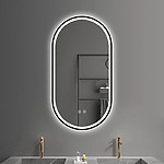 Zrkadlo LED OVL 50x100cm Black – Obrázok 11