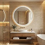 Zrkadlo LED 70cm MMJ BRUSH SILVER – Obrázok 11