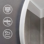 Zrkadlo LED 60cm ROUND BLUETOOTH – Obrázok 11