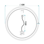Zrkadlo LED BLUETOOTH FFJ 60cm – Obrázok 12
