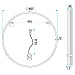 Zrkadlo LED 70cm BL805 – Obrázok 13