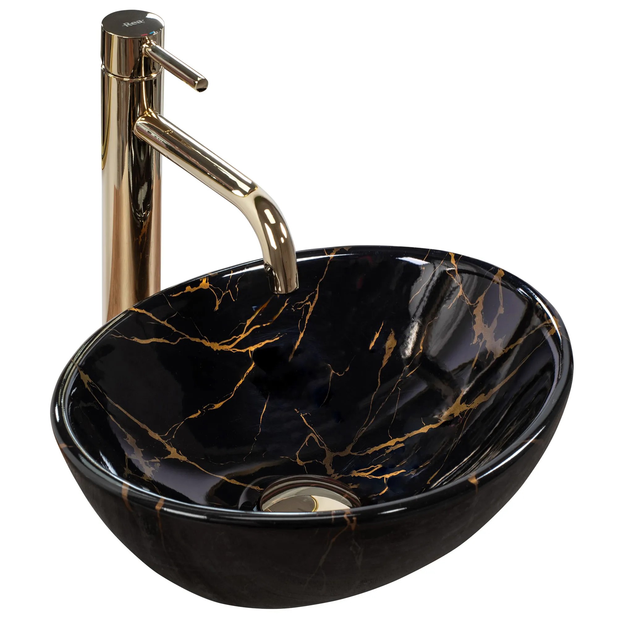 1_default Umývadlo na dosku Rea Sofia Mini Black Marble Shiny – Obrázok 1