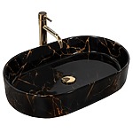 Umývadlo na dosku REA Nadia Black Marble Shiny