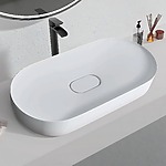 Umývadlo REA IRIS 71 CM White na dosku - konglomerát
