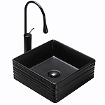 Umývadlo na dosku REA Solo Black Mat