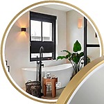 Zrkadlo LED 50cm MMJ BRUSH GOLD