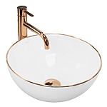 Umývadlo na dosku z keramiky Stella Rose GOLD EDGE