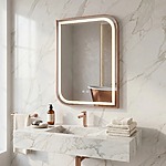 Zrkadlo LED ZONE 80x60 BRUSH  ROSE GOLD