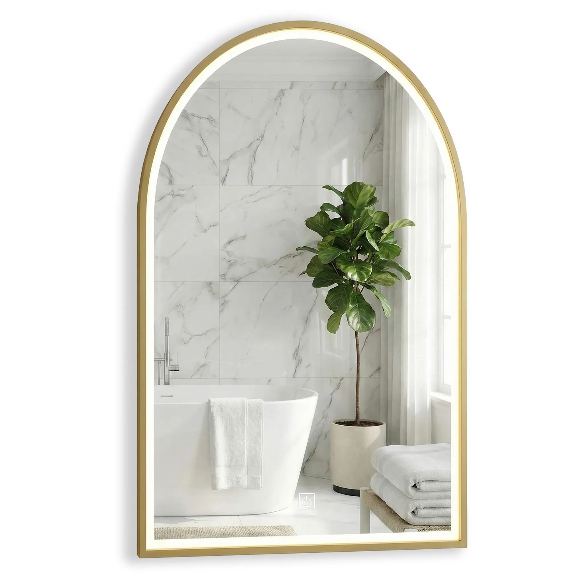 1_default Zrkadlo LED 60x100cm DART GOLD – Obrázok 1