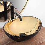 Umývadlo na dosku REA Sofia in Gold marble black – Obrázok 2