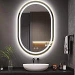 Zrkadlo LED OLL 60x90 cm Brush Gold – Obrázok 2