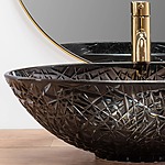 Umývadlo na dosku REA FROST BLACK – Obrázok 2