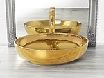 Umývadlo na dosku Rea Carola Slim Gold – Obrázok 2