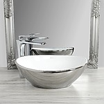 Umývadlo na dosku Rea Sofia Silver / White – Obrázok 2